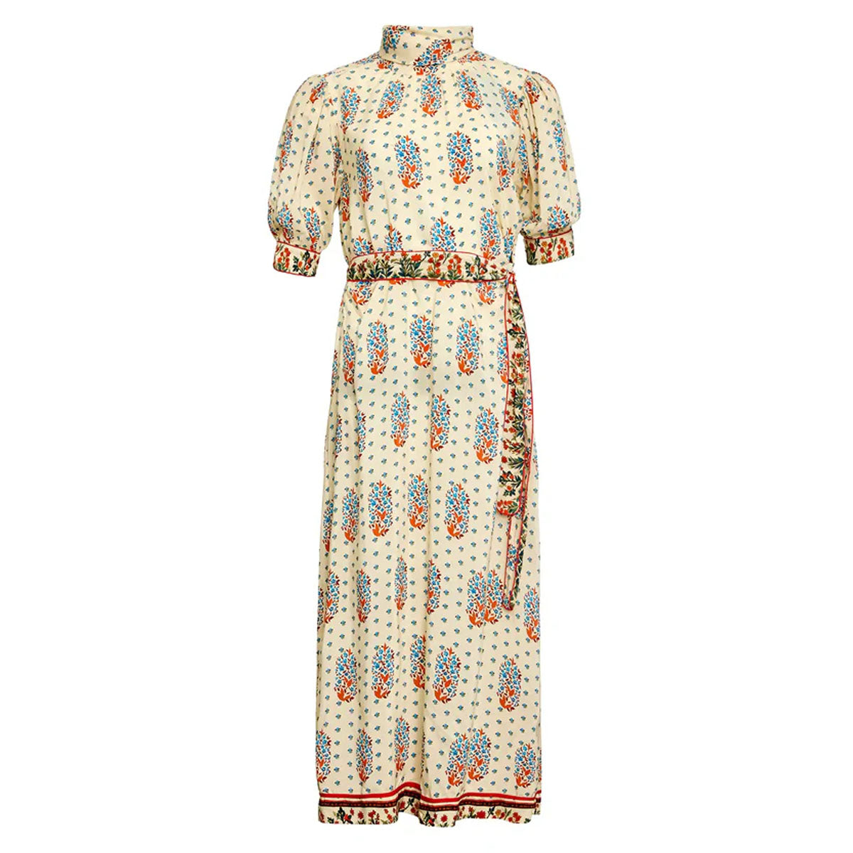 Langley Dress in Fall Floral Cream