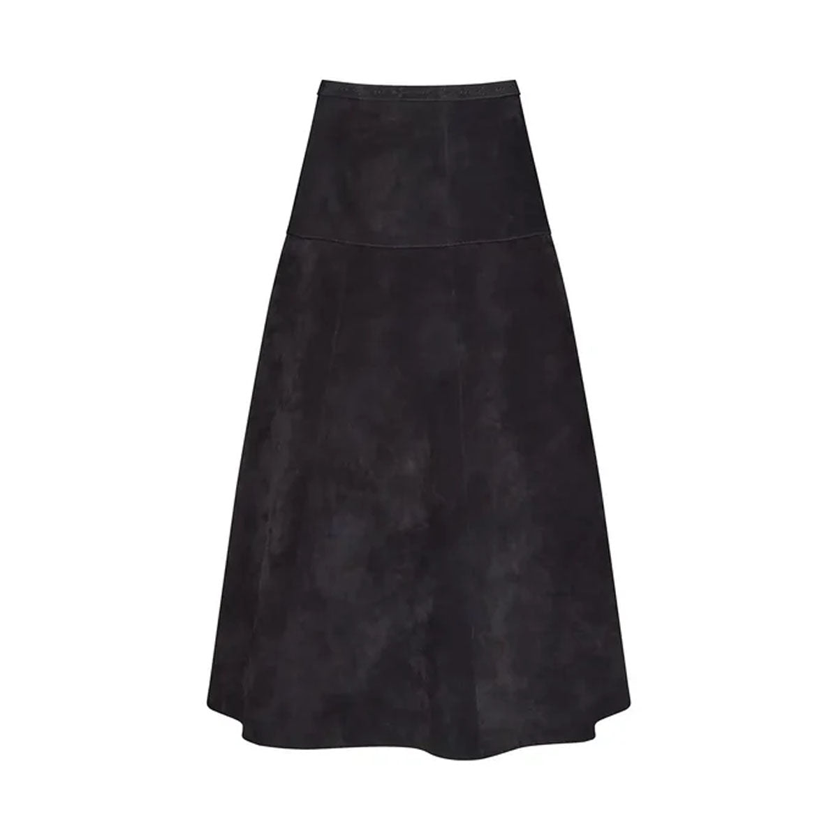 Ida Suede Skirt in Noir Suede