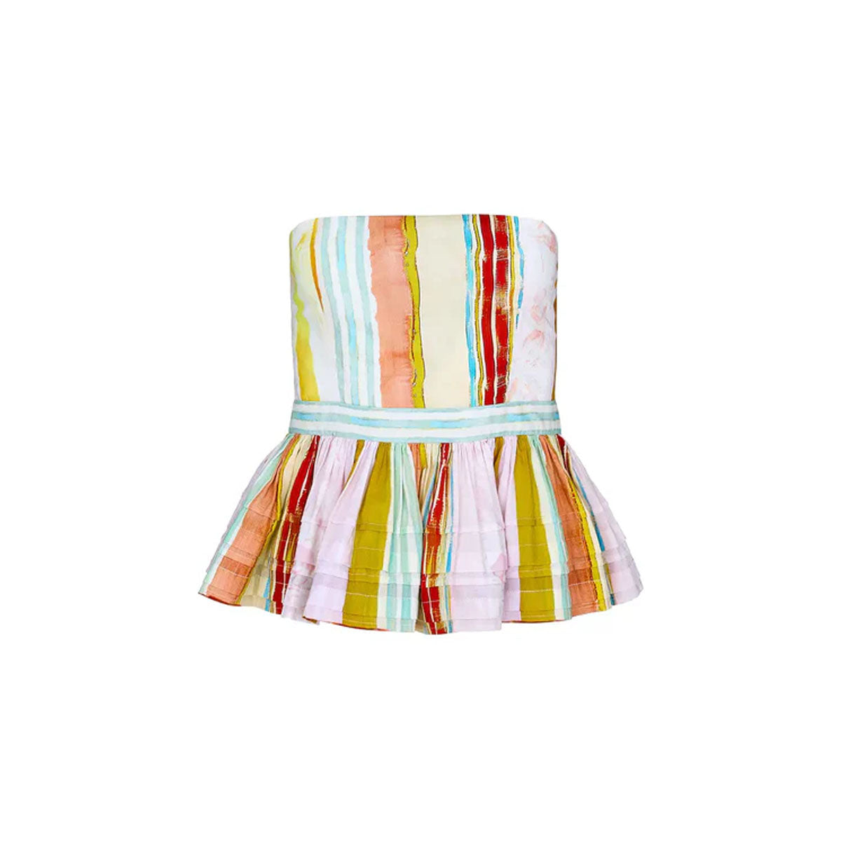Vera Top in Abstract Stripe