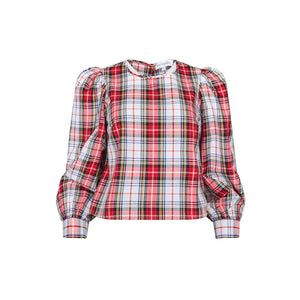 Lottie Top in Carlyle Plaid