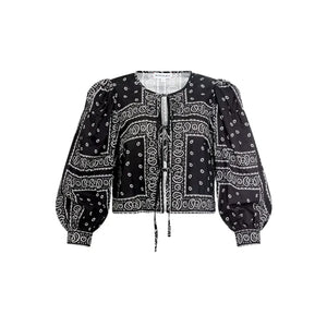 Katie Top in Aces Wild Black