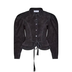 Murphey Suede Jacket in Noir Suede