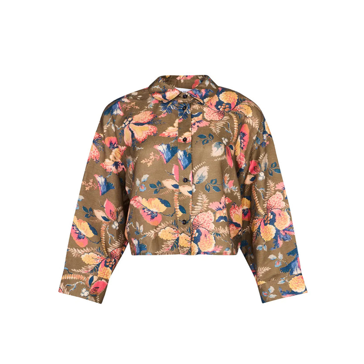 Clarke Shirt in Olive Floral