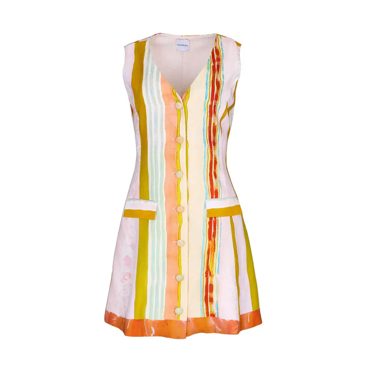 Suni Dress in Abstract Stripe