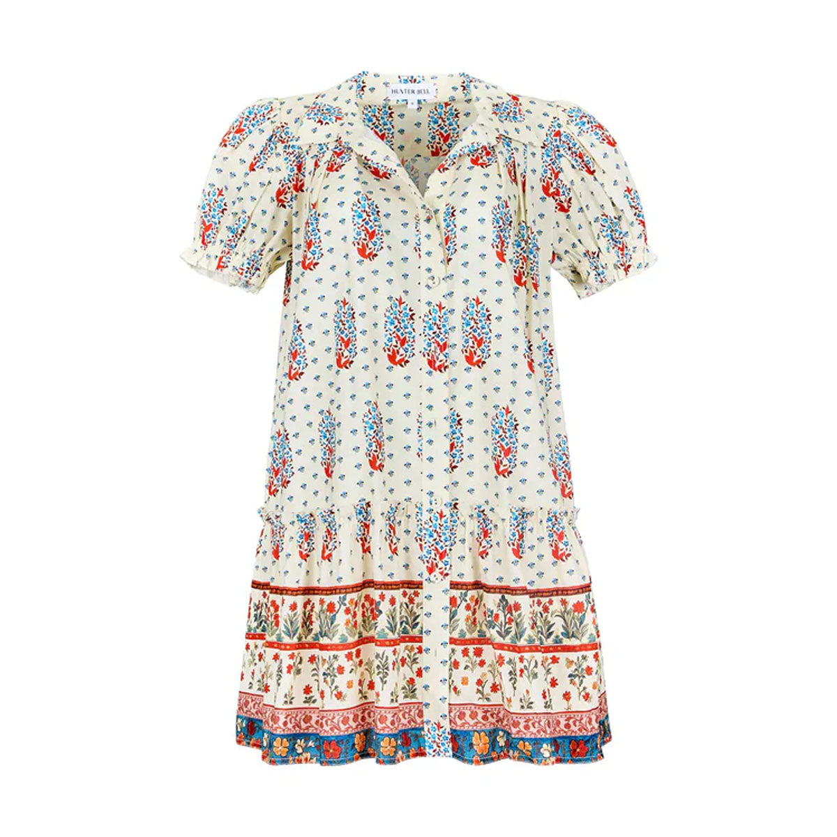 Drifter Mini Dress in Fall Floral Cream