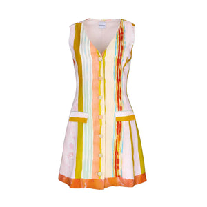 Suni Dress in Abstract Stripe