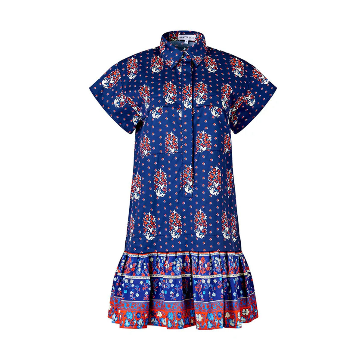 Addison Dress in Fall Floral Navy