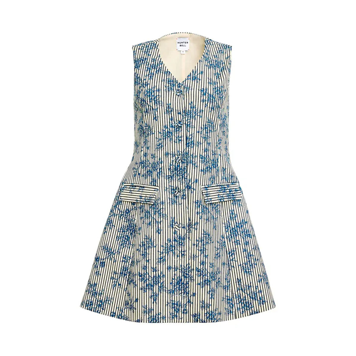 Suni Dress in Cornflower Toile