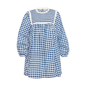 Carlyle Dress in Navy & White