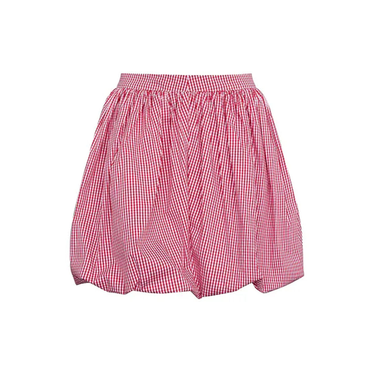 Kinsley Bubble Skirt in Carmine Check