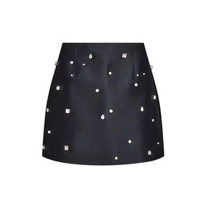 Britt Mini Skirt in Onyx
