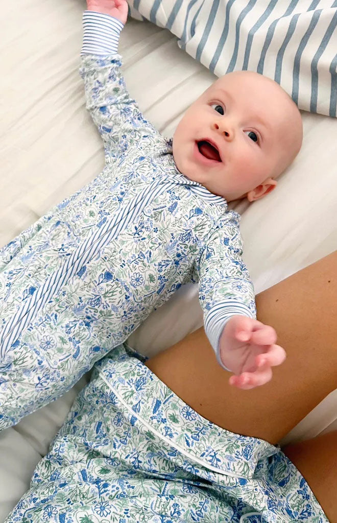 Nantucket Women's Button Front Short Pajama Set in Sky Blue