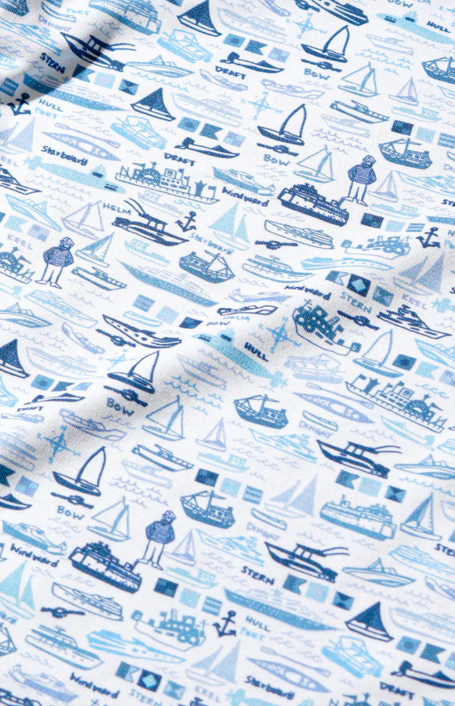 Baby Boats Zip Onesie in Blue