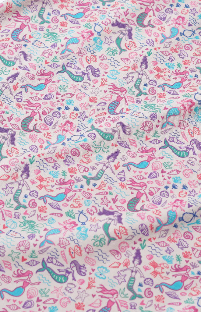 Baby Mermaids Zip Onesie in Pink