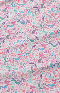 Baby Mermaids Zip Onesie in Pink