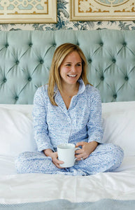 Cape Cod Women's Button Front Long Pajama Set