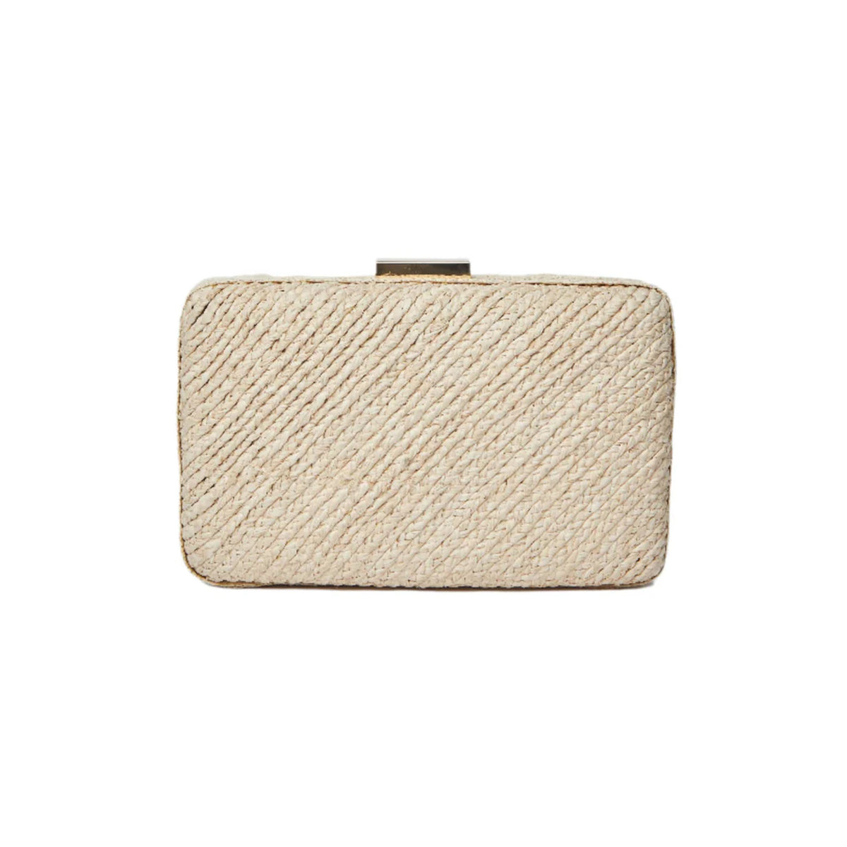 Carmen Woven Straw Clutch Bag in Natural