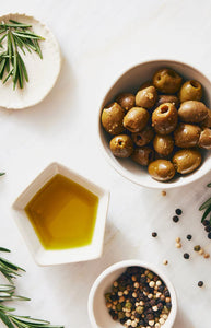 Coriander and Pink Pepper Green Olives