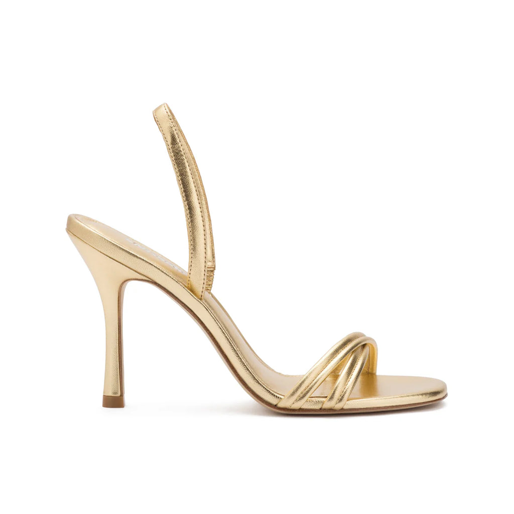Annie Sandal In Gold Metallic Leather