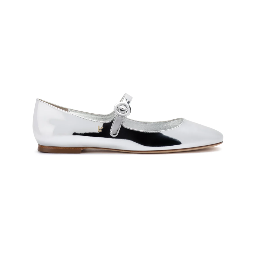 Blair Ballet Flat In Silver Specchio