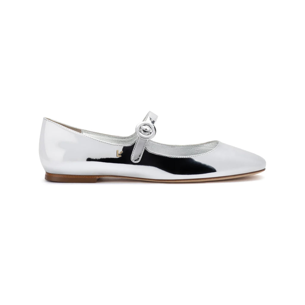 Blair Ballet Flat In Silver Specchio