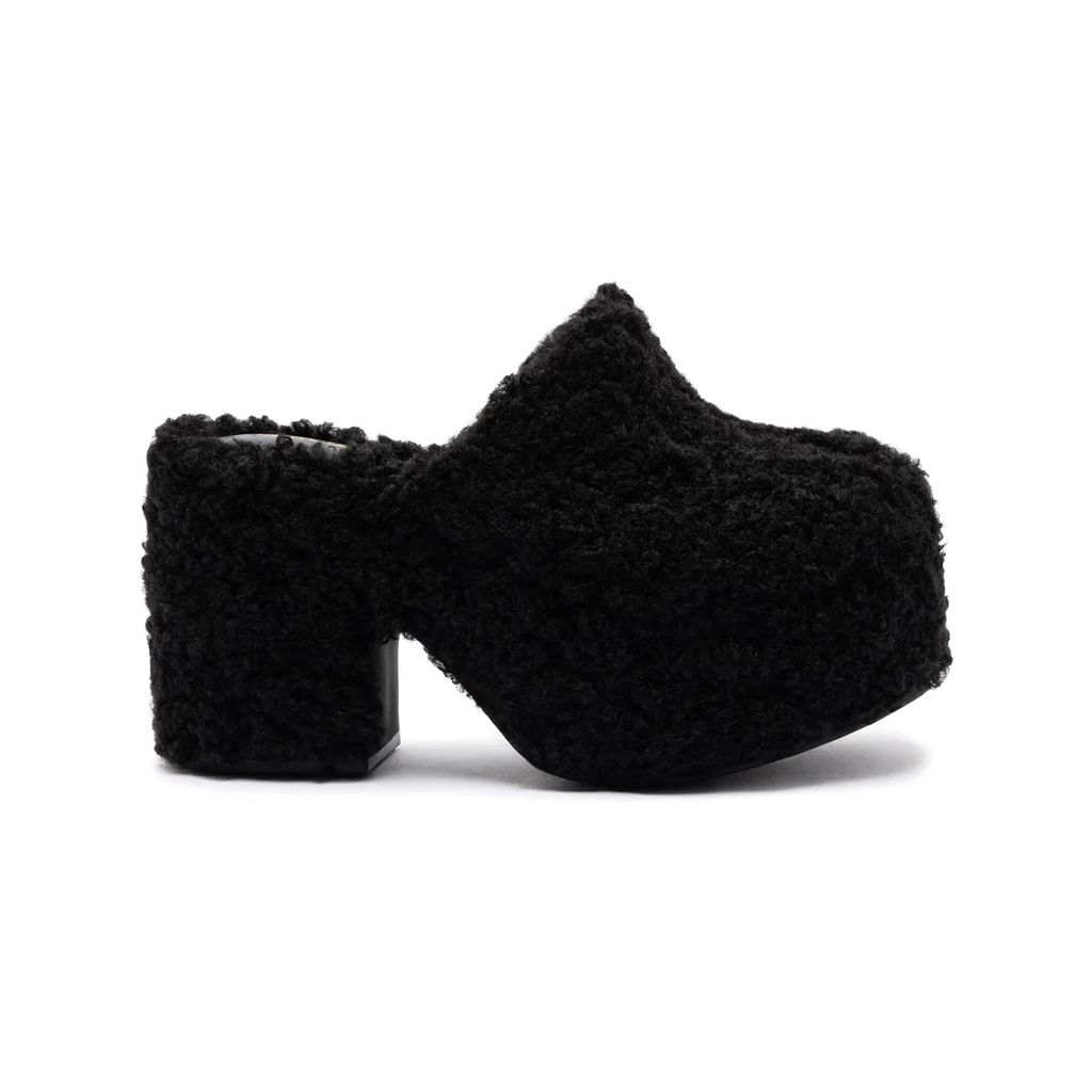 Miso Clog In Black Shearling