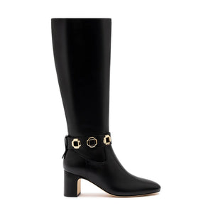 Milan Block Boot In Black Leather
