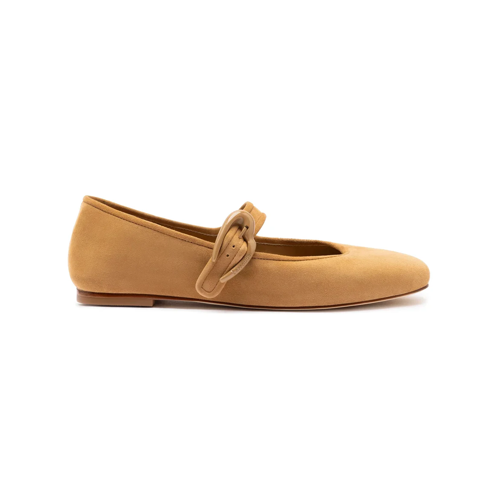 Verona Ballet Flat In Peanut Suede