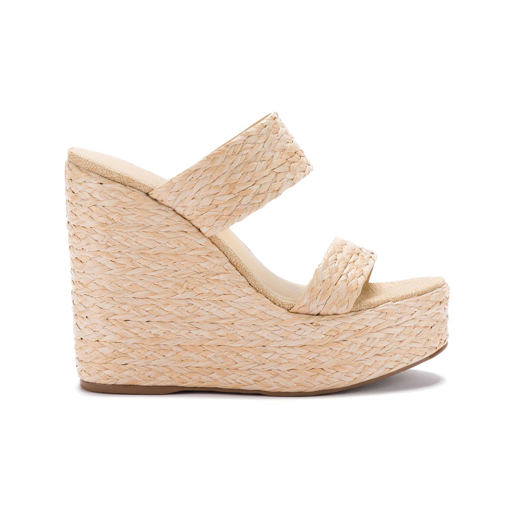 Pamela Wedge in Natural Raffia