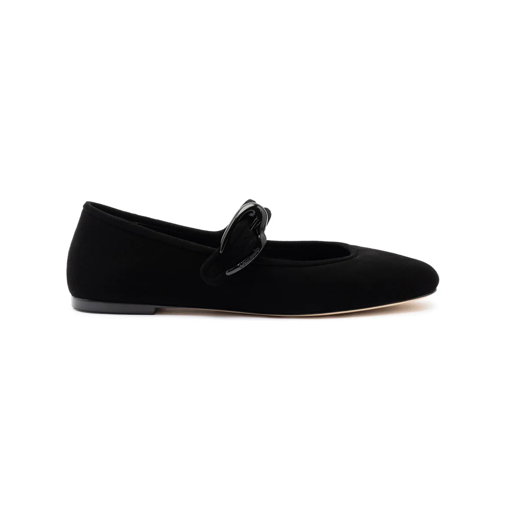 Verona Ballet Flat In Black Suede