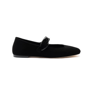 Verona Ballet Flat In Black Suede