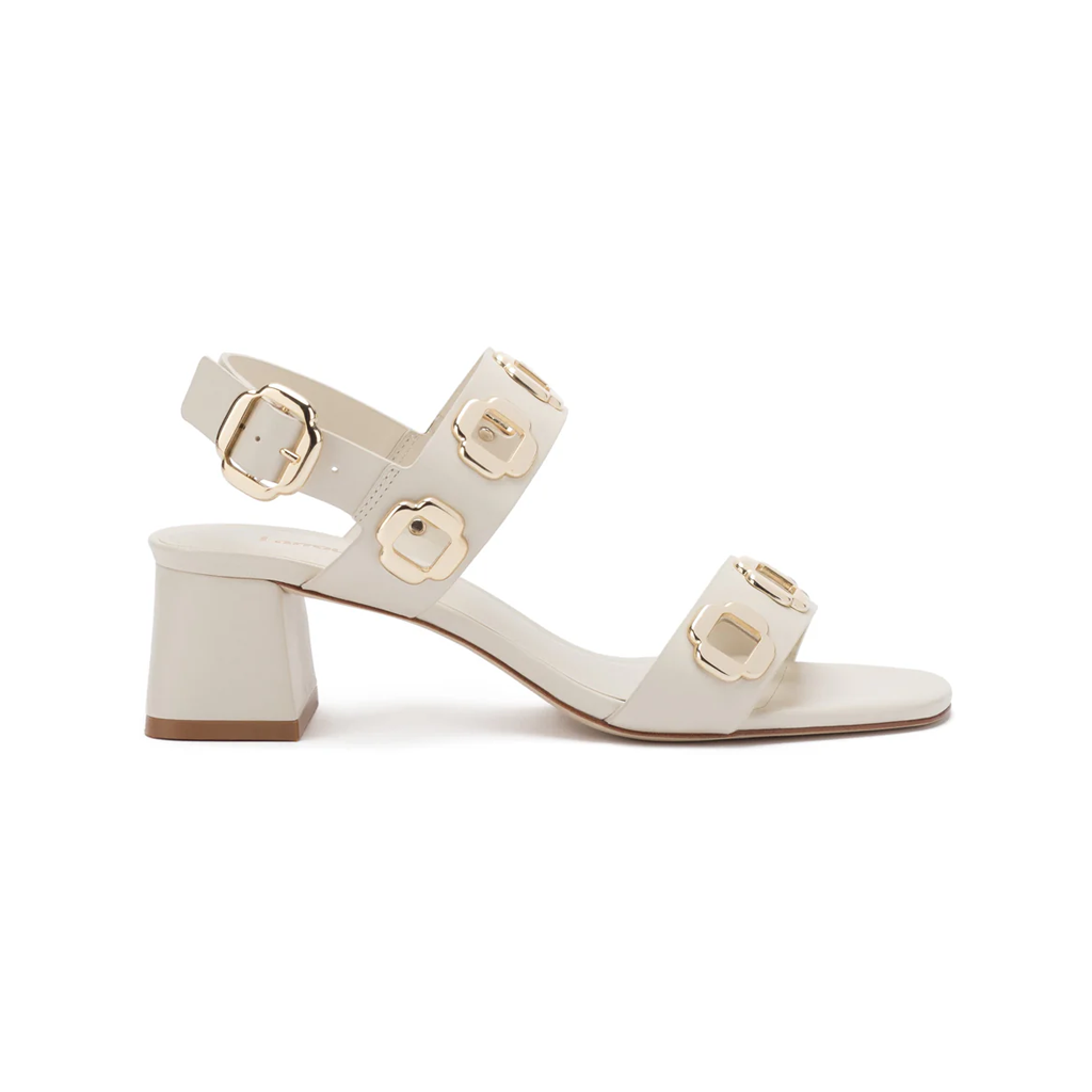 Milan Sandal In Ivory Leather