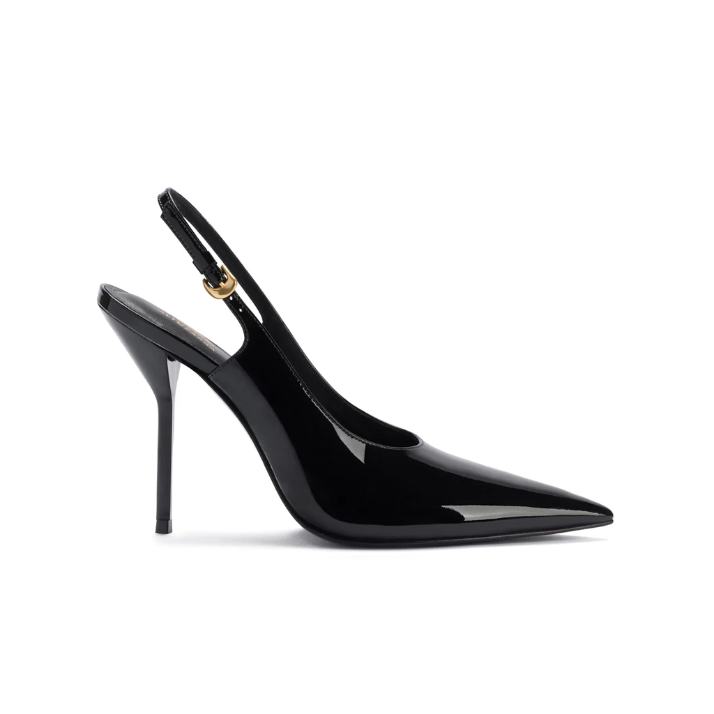 Larroudé x Altuzarra Pump In Black Patent Leather