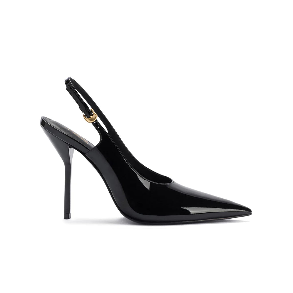 Larroudé x Altuzarra Pump In Black Patent Leather