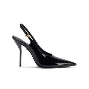 Larroudé x Altuzarra Pump In Black Patent Leather