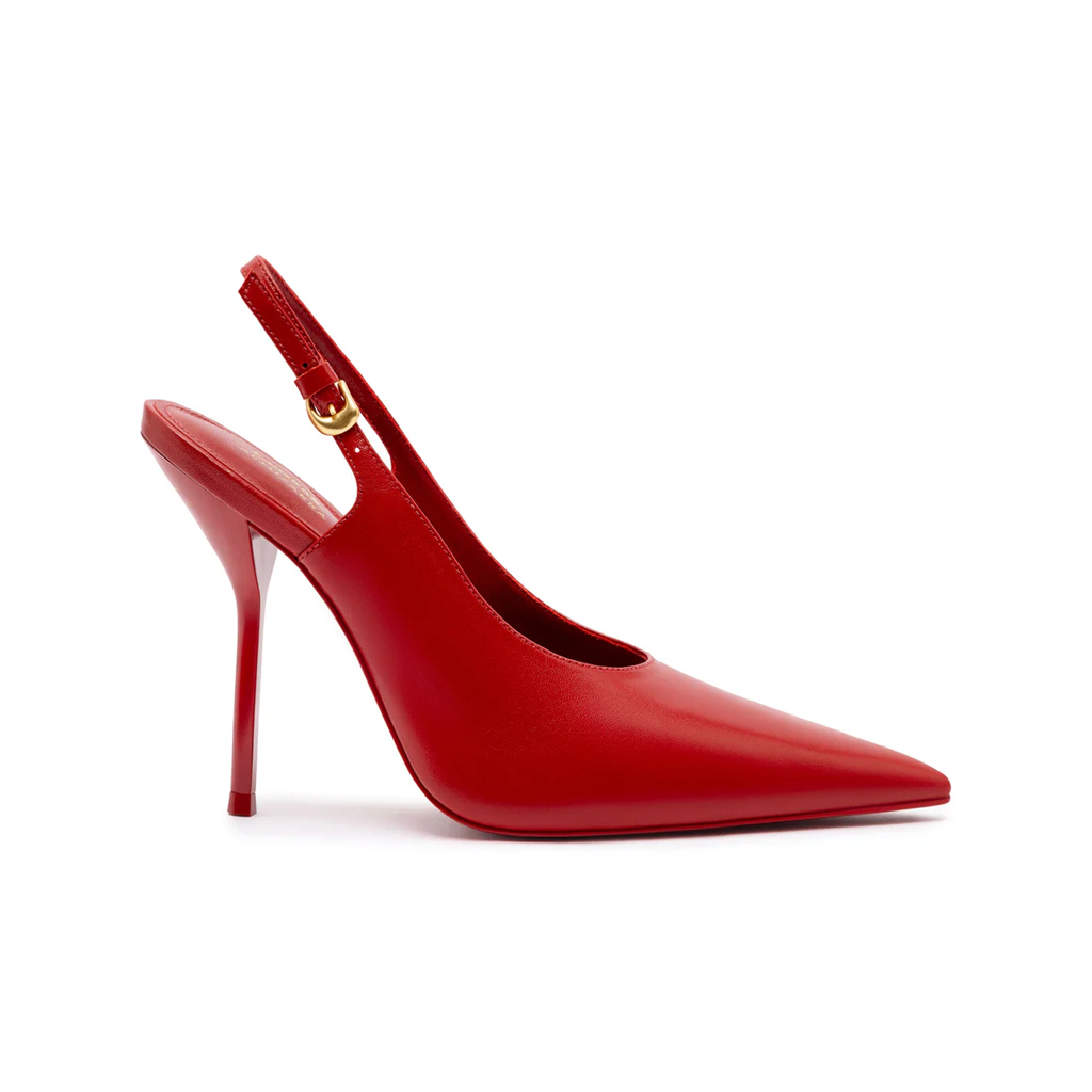Larroudé x Altuzarra Pump In Blood Red Leather