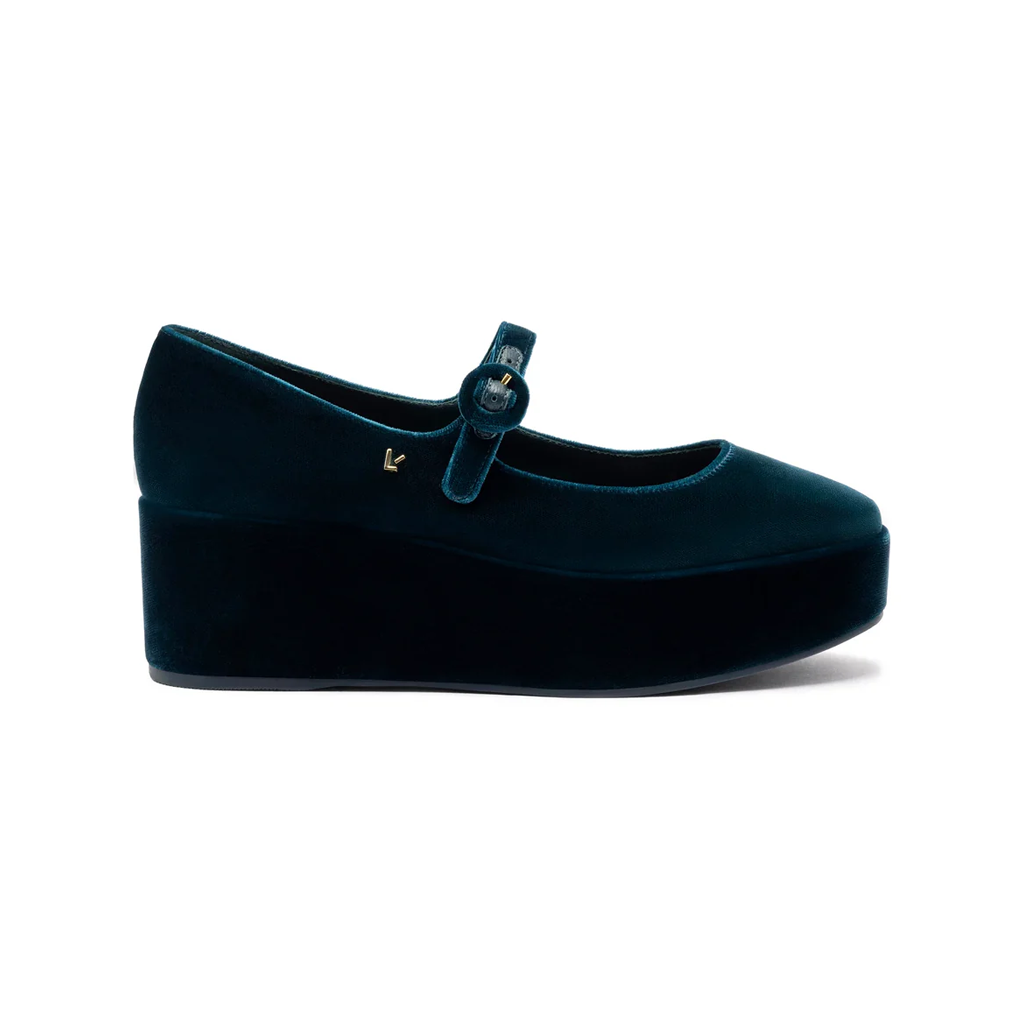 Blair Flatform In Deepsea Velvet