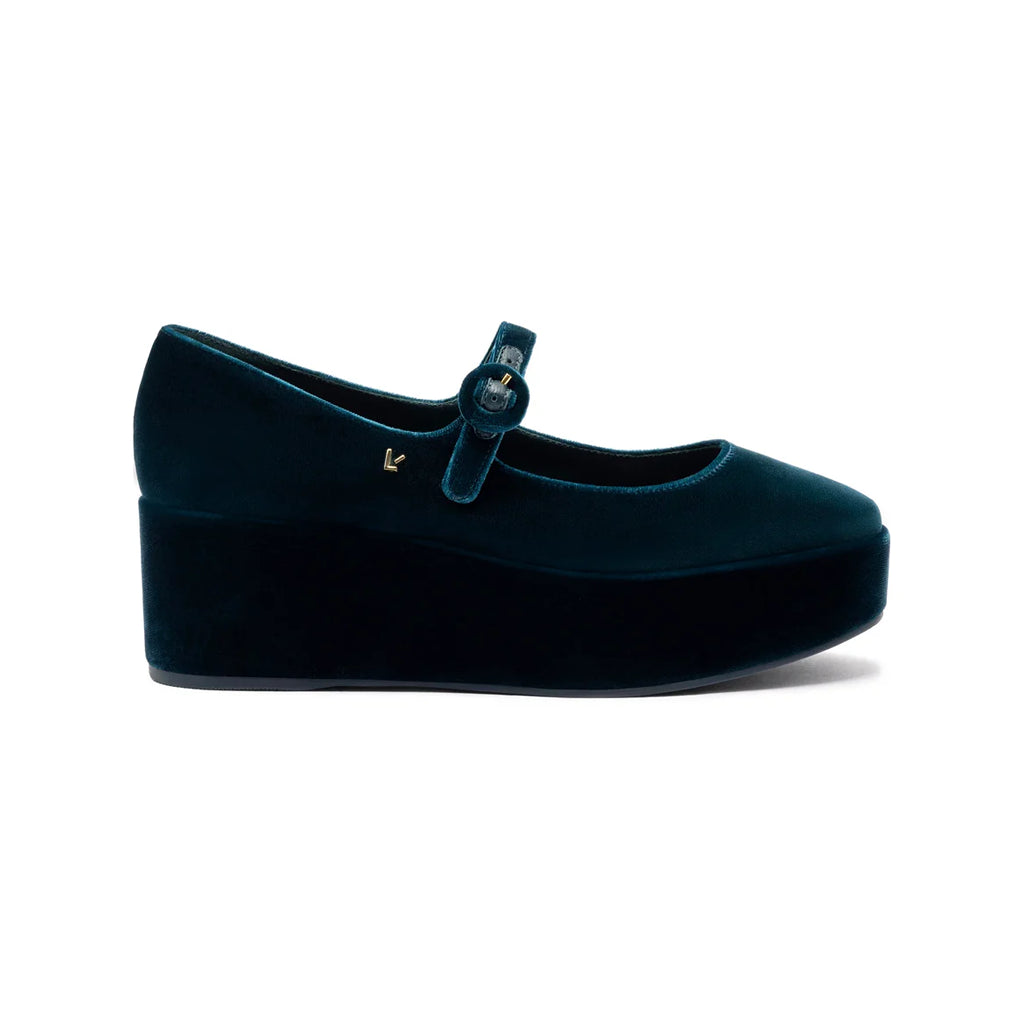 Blair Flatform In Deepsea Velvet