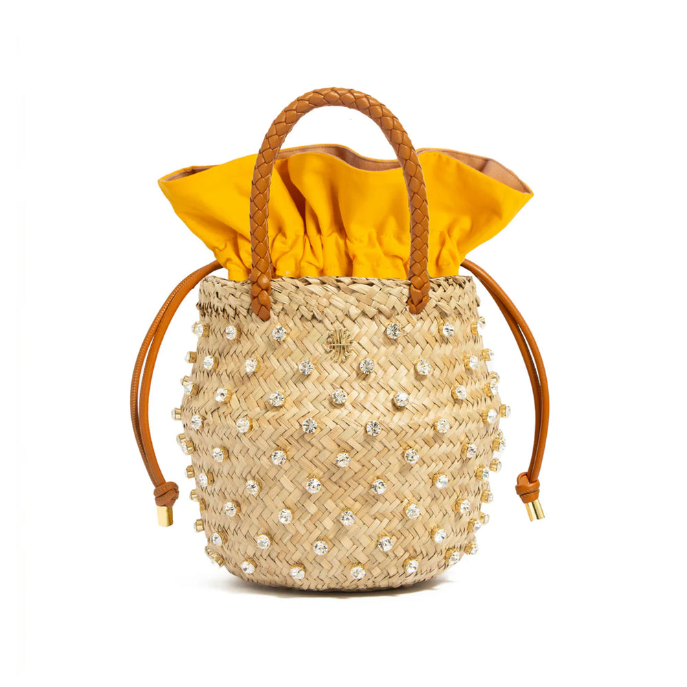 Nina Crystal Cotton Bag in Sunshine