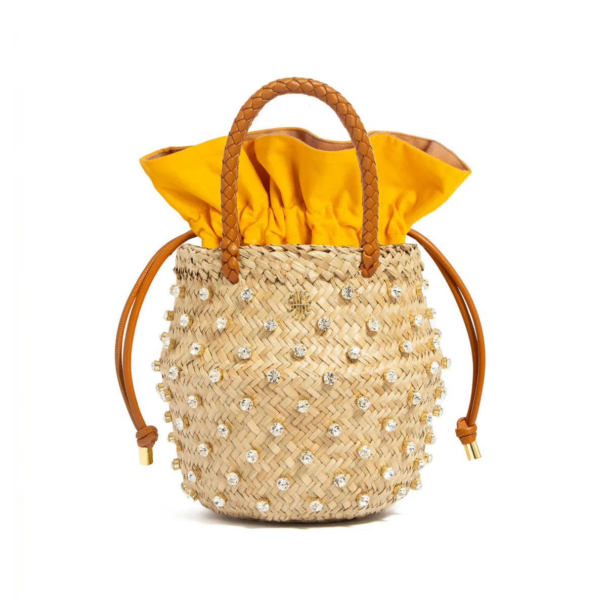 Nina Crystal Cotton Bag in Sunshine
