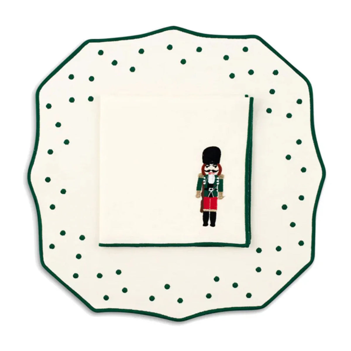 Clara Placemat and Napkin Set in Off White