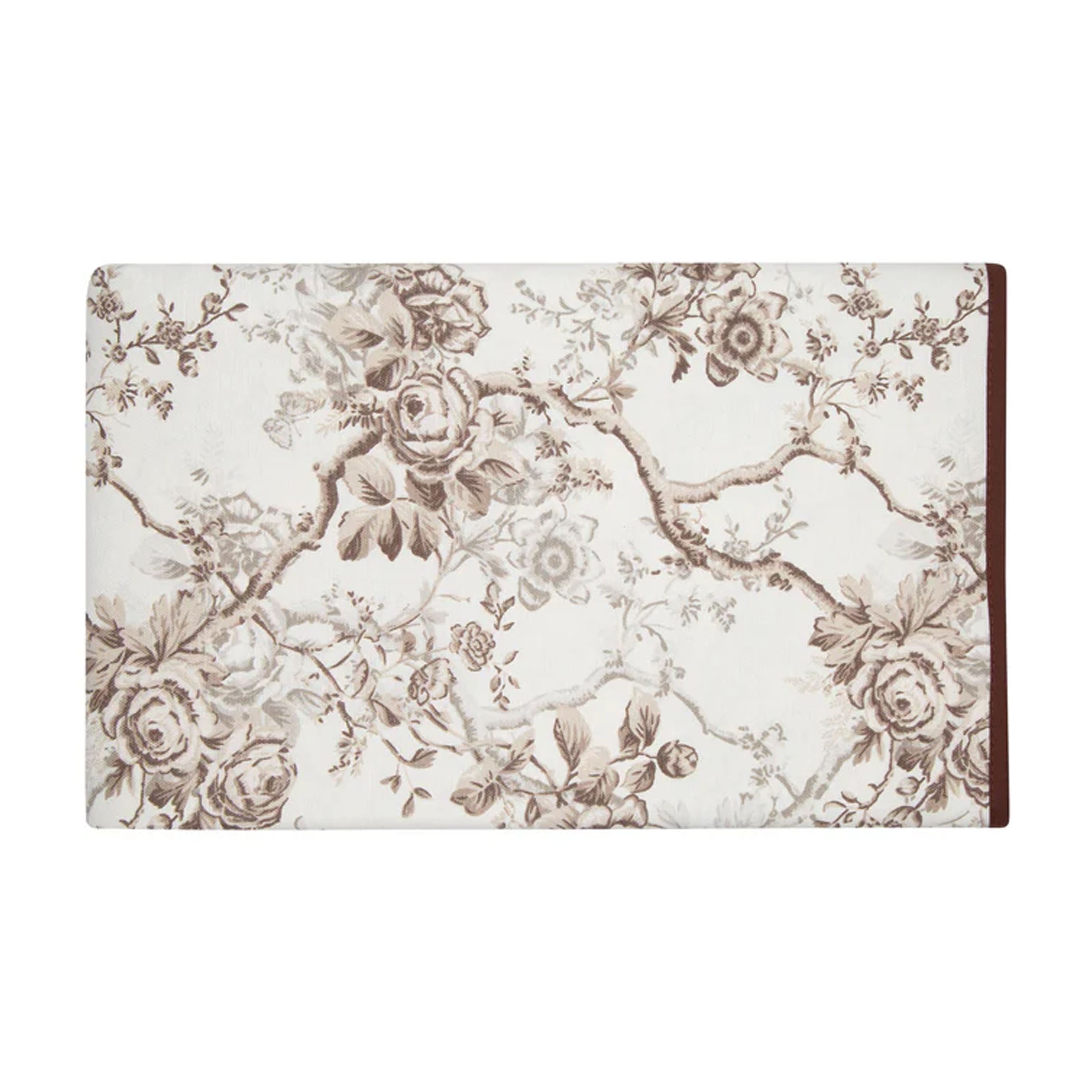 Chinoiserie Tablecloth in Brown Floral