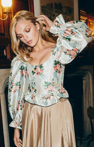 The Sofia Corset Top in Floral