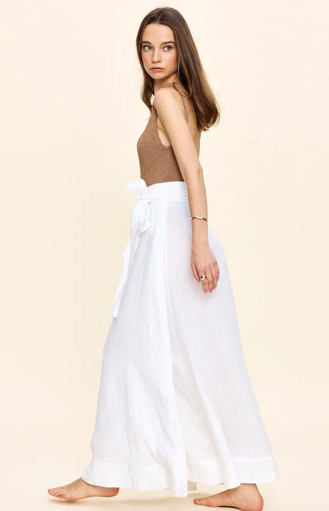 Helena Wrap Skirt in White