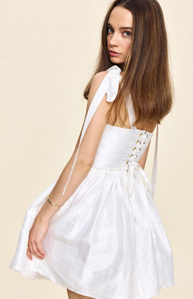 Marie Mini Dress in White