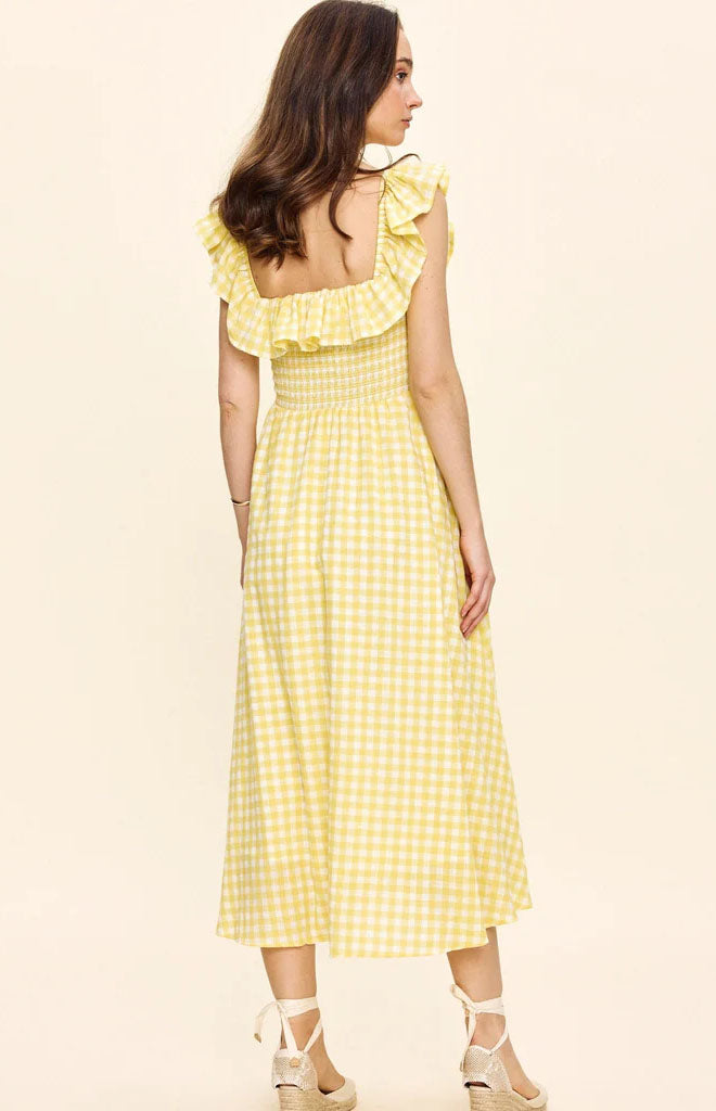Annabelle Dress in Yellow Gingham