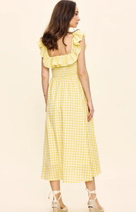 Annabelle Dress in Yellow Gingham