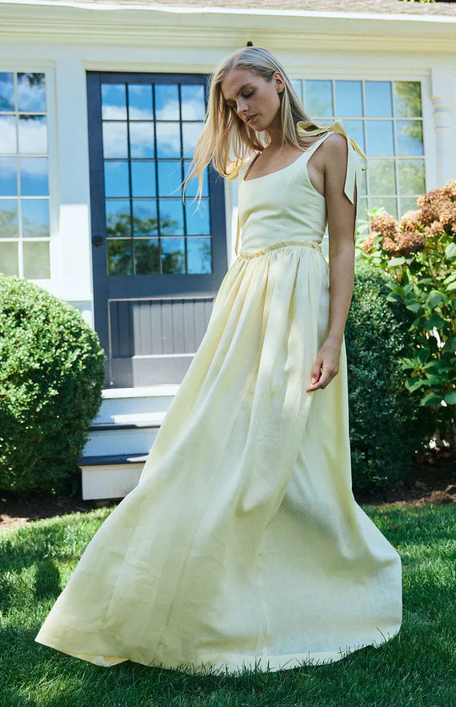 Marie Dress in Butter Yellow