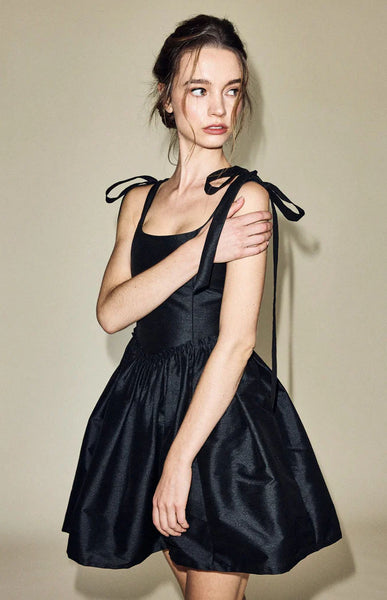 Marie Mini Dress in Black | Over The Moon
