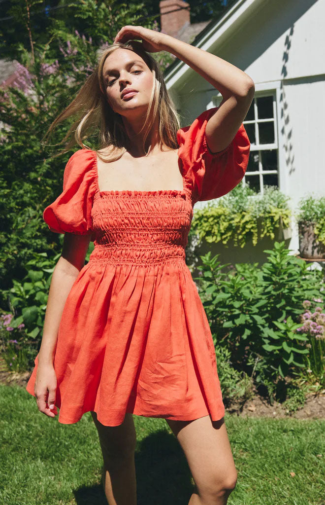 Aisla Mini Dress in Poppy